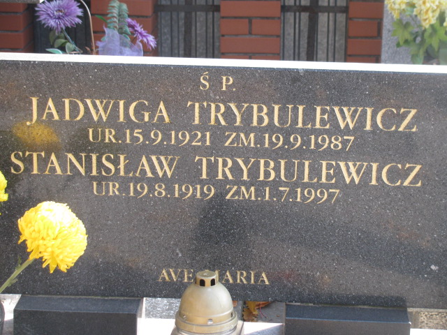 Jadwiga Trybulewicz 1921 Sieradz Paraf - Grobonet - Wyszukiwarka osób pochowanych