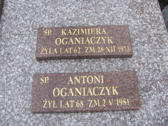 Kazimiera Oganiaczyk Sieradz Paraf - Grobonet - Wyszukiwarka osób pochowanych