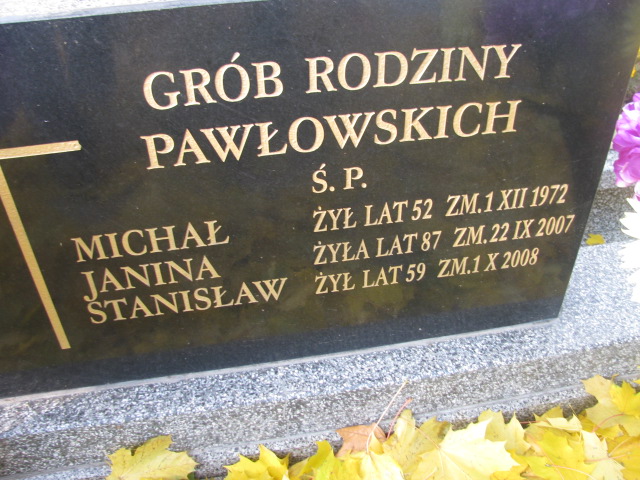 Janina Pawłowska 1920 Sieradz Paraf - Grobonet - Wyszukiwarka osób pochowanych