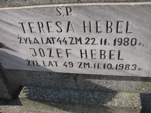 Józef Hebel Sieradz Paraf - Grobonet - Wyszukiwarka osób pochowanych