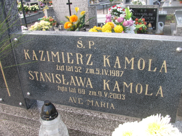 Kazimierz Kamola 1935 Sieradz Paraf - Grobonet - Wyszukiwarka osób pochowanych