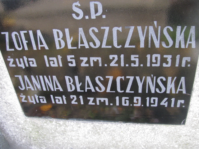 Zofia Błaszczyńska Sieradz Paraf - Grobonet - Wyszukiwarka osób pochowanych