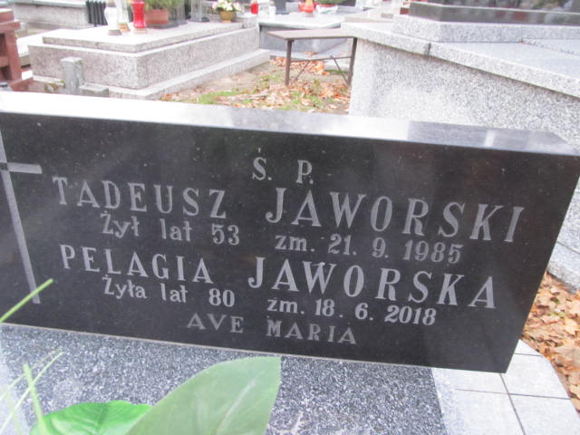 Tadeusz Jaworski 1932 Sieradz Paraf - Grobonet - Wyszukiwarka osób pochowanych