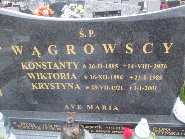 Wiktoria Wągrowska 1896 Sieradz Paraf - Grobonet - Wyszukiwarka osób pochowanych