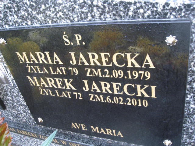 Teresa Jarecka 1937 Sieradz Paraf - Grobonet - Wyszukiwarka osób pochowanych