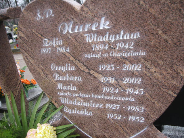 Barbara Nurek 1931 Sieradz Paraf - Grobonet - Wyszukiwarka osób pochowanych