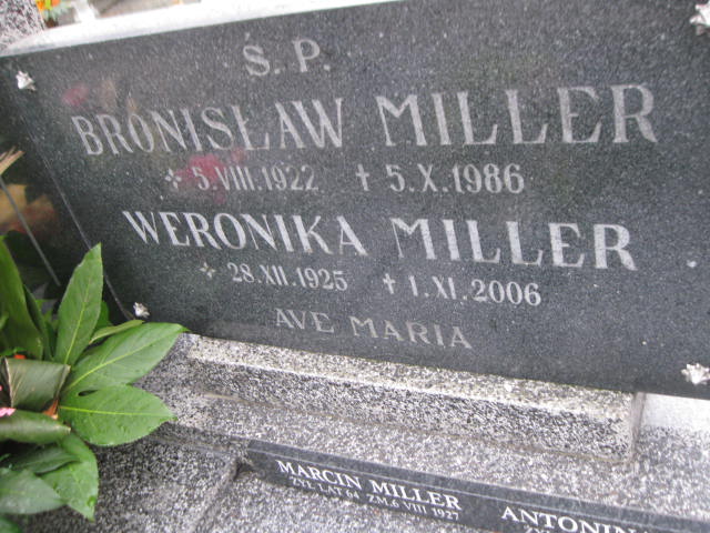 Weronika Miller 1925 Sieradz Paraf - Grobonet - Wyszukiwarka osób pochowanych