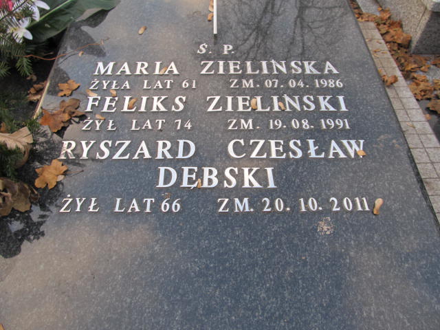 Ryszard Czesław Dębski 1945 Sieradz Paraf - Grobonet - Wyszukiwarka osób pochowanych