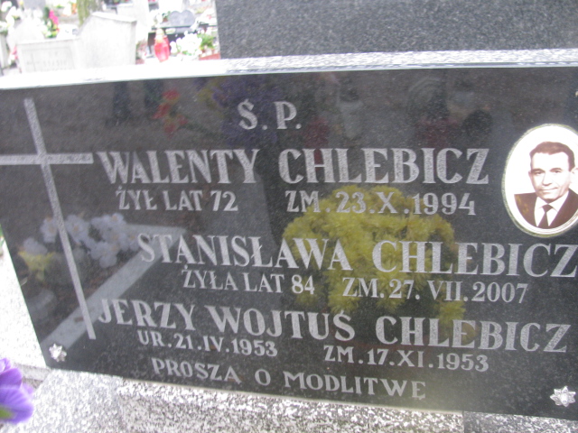 Stanisława Chlebicz 1923 Sieradz Paraf - Grobonet - Wyszukiwarka osób pochowanych