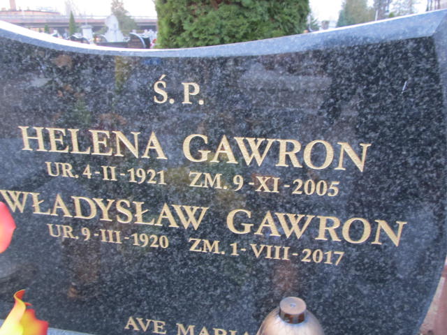 Helena Gawron 1921 Sieradz Paraf - Grobonet - Wyszukiwarka osób pochowanych