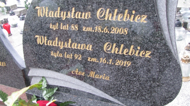 Władysława Chlebicz 1927 Sieradz Paraf - Grobonet - Wyszukiwarka osób pochowanych