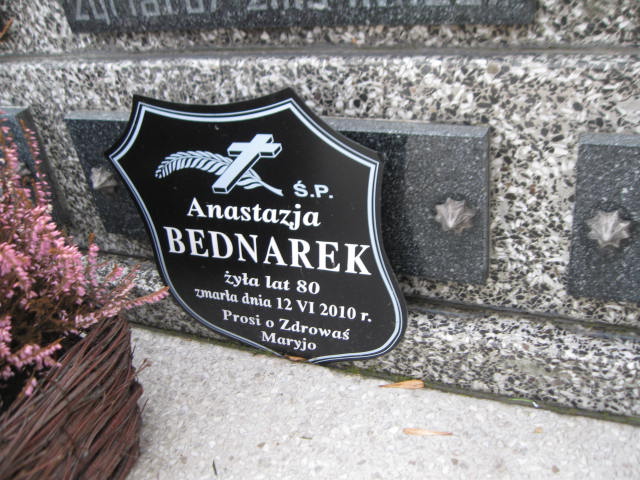 Anastazja Bednarek 1930 Sieradz Paraf - Grobonet - Wyszukiwarka osób pochowanych