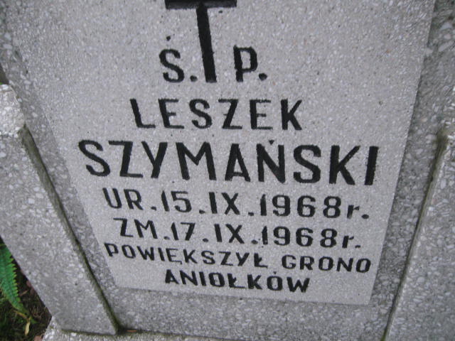 Leszek Szymański 1968 Sieradz Paraf - Grobonet - Wyszukiwarka osób pochowanych